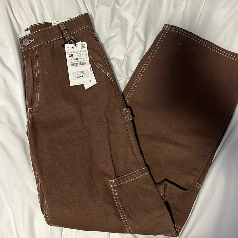 BNWT ZARA WIDE LEG CARGOS